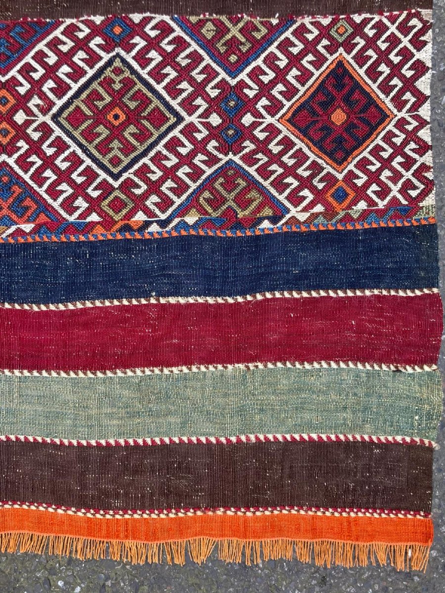 Kilim Cuval Gaziantep - Anatolia. Circa 1880. 130 X 108 Cm-photo-1