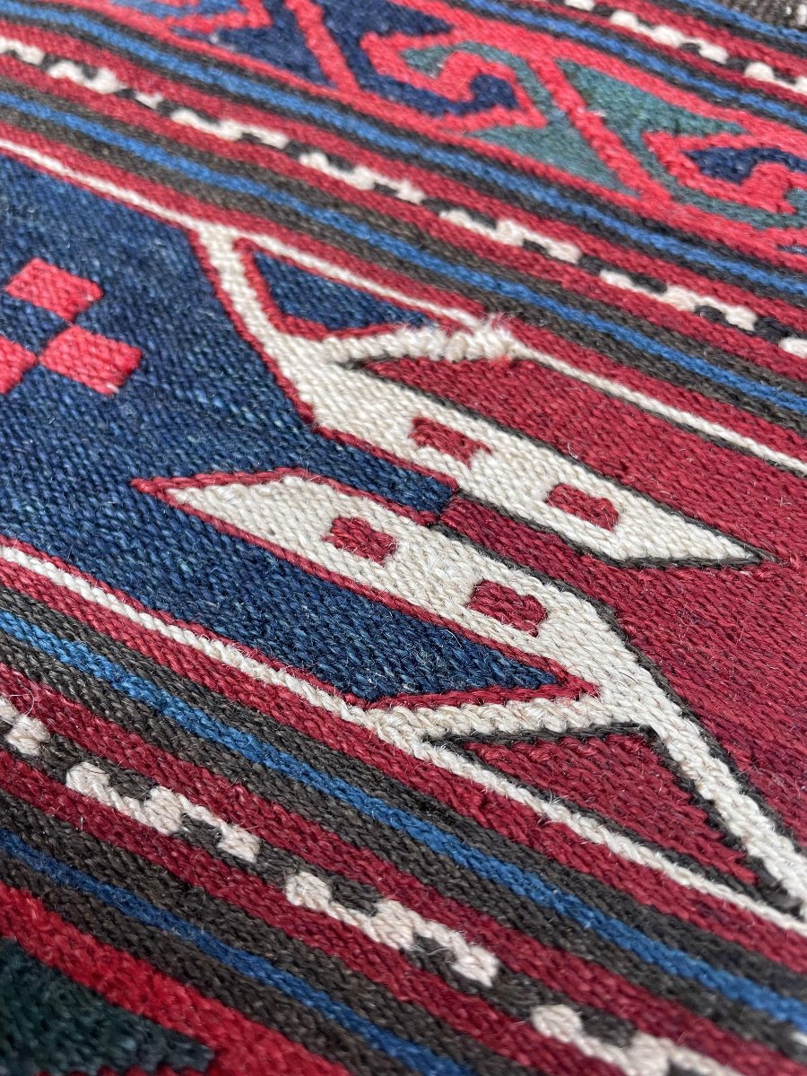 Paire de fragments de Maffrash Karabakh / Caucase. Circa 1850. 53 x 50 cm -photo-1