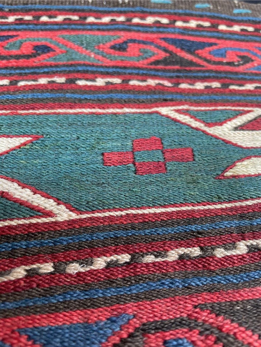 Paire de fragments de Maffrash Karabakh / Caucase. Circa 1850. 53 x 50 cm -photo-2