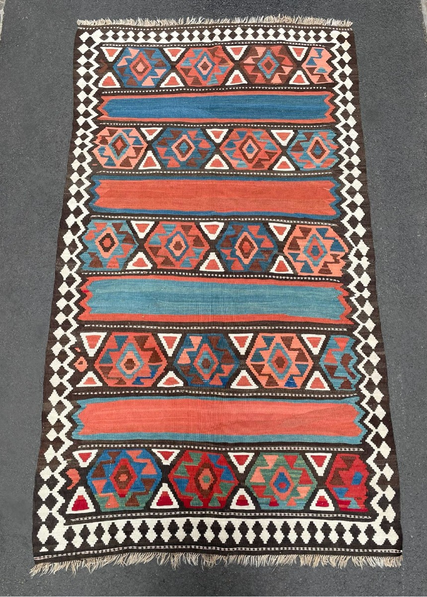 Kilim Qashqai - Persia. Circa 1920. 300 X 165 Cm