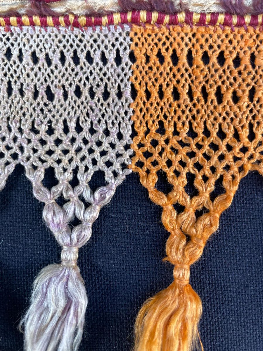 Broderie sur Soie. Khamiya. Rabat. Maroc. Circa 1900. 55 x 42 cm-photo-6