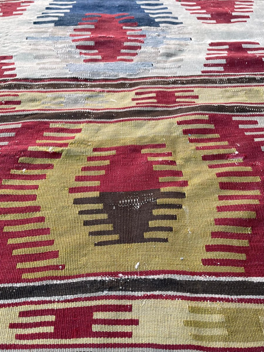 Kilim Parmaklı. Anatolia. Circa 1900. 195 X 190 Cm-photo-4