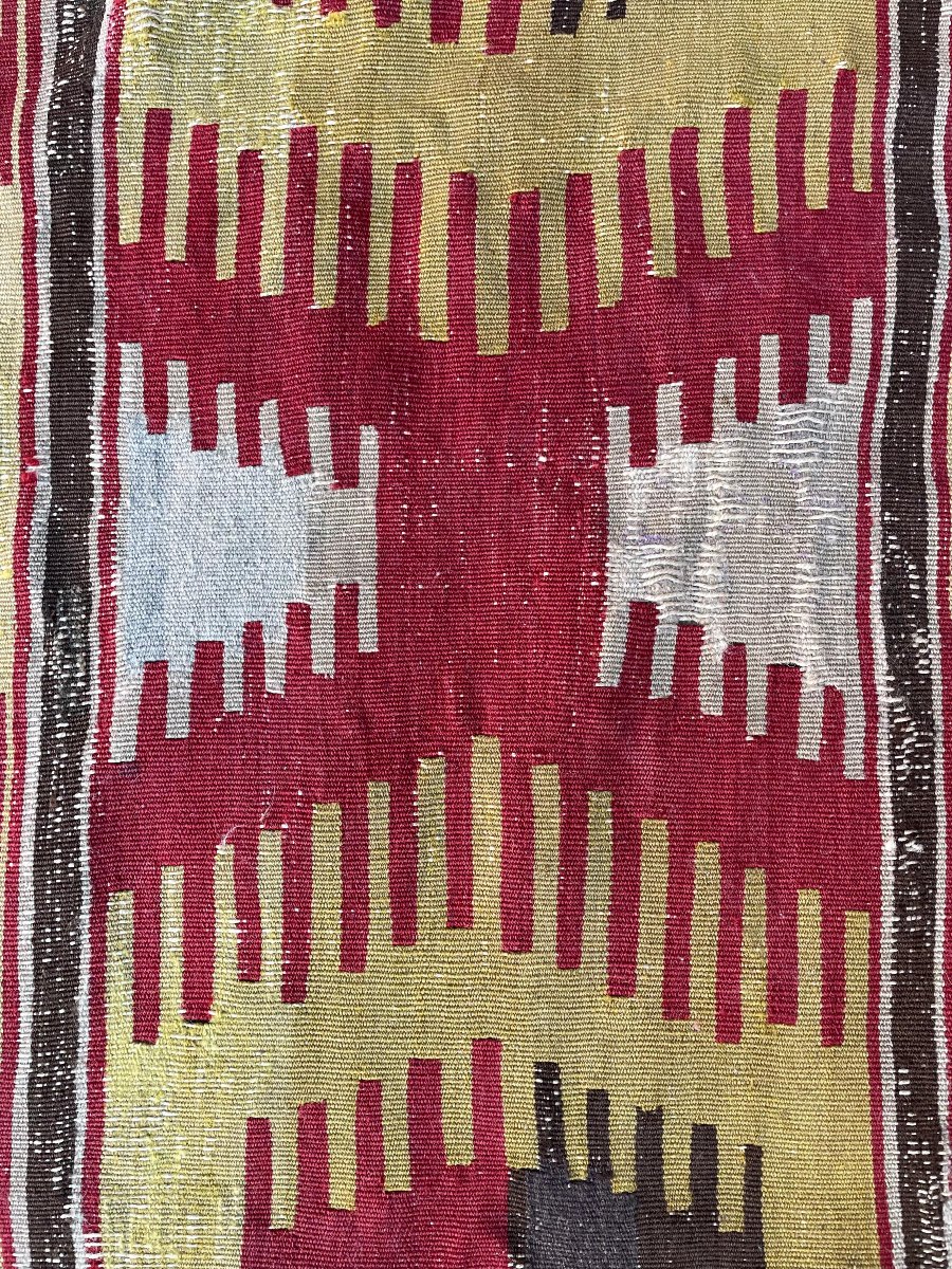 Kilim Parmaklı. Anatolia. Circa 1900. 195 X 190 Cm-photo-3