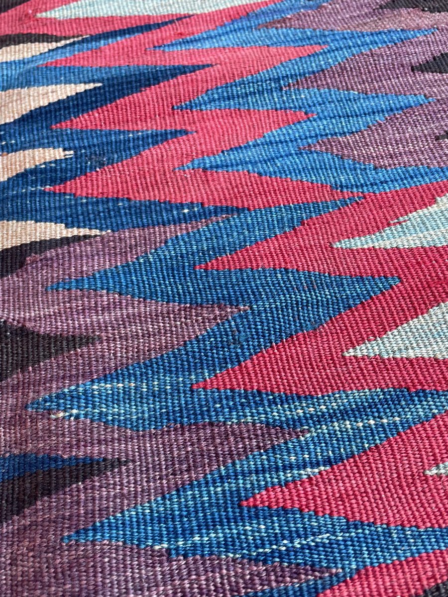 Kilim Veramin - Qashqai. Perse. Circa 1880.  230 x 138 cm-photo-3