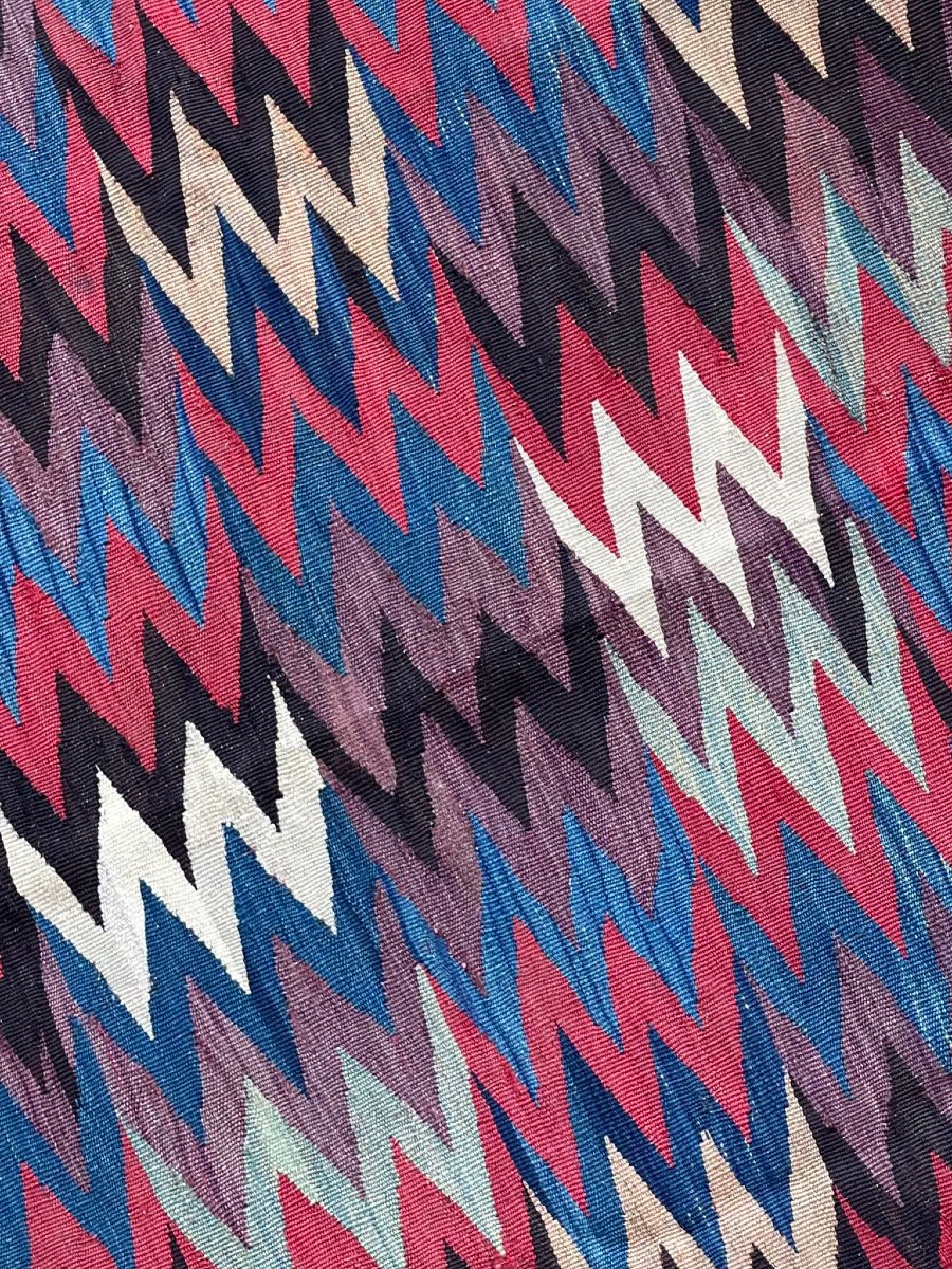 Kilim Veramin - Qashqai. Perse. Circa 1880.  230 x 138 cm-photo-7