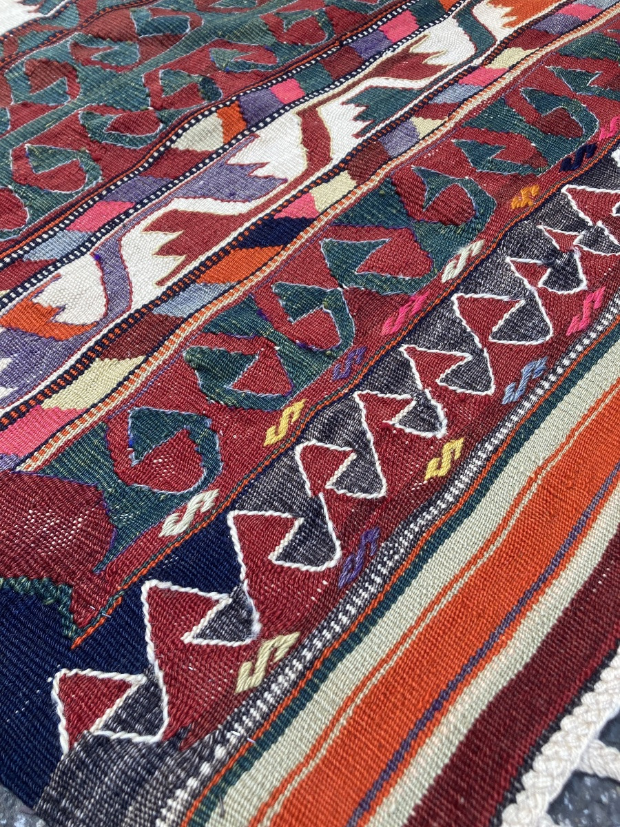 Kilim Bergama Anatolie, début XX. 297 x  150 cm-photo-3