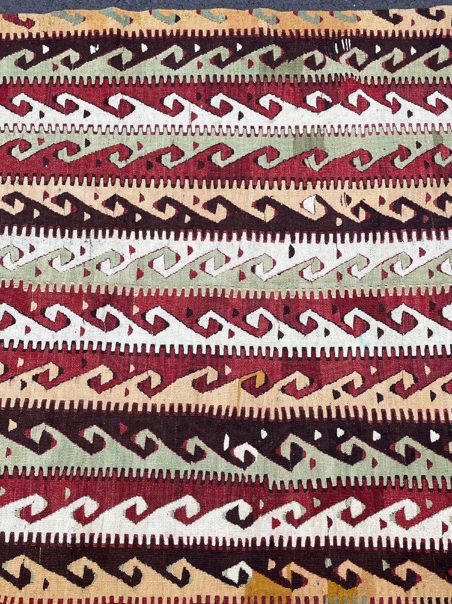Kilim Monts Taurus. Anatolie. Circa 1880. 320 x 140 cm-photo-2