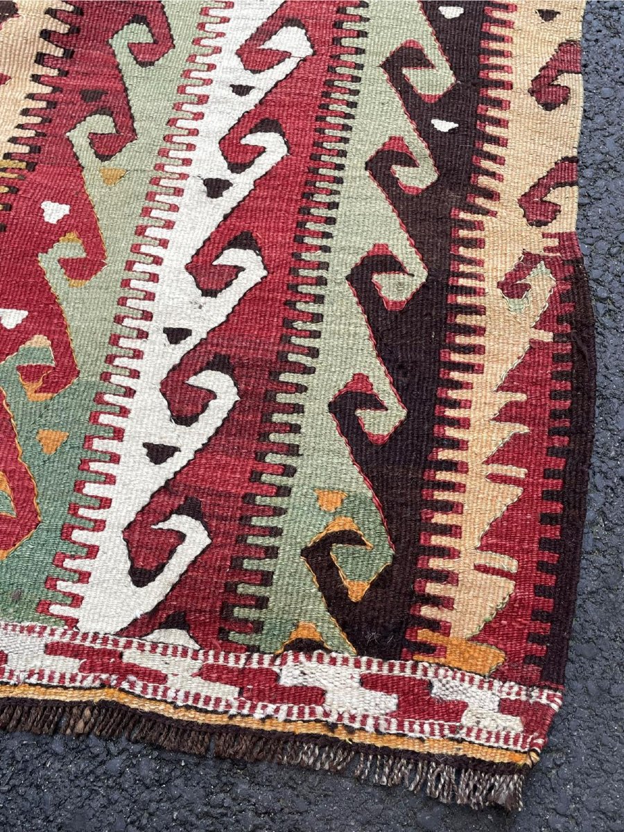 Kilim Monts Taurus. Anatolie. Circa 1880. 320 x 140 cm-photo-4