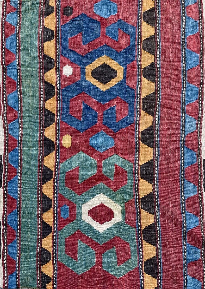 Kilim Caucase. Type Kazakh. Circa 1900. 270 x 107 cm-photo-1