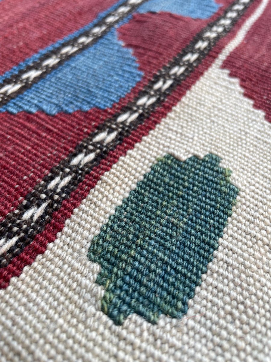 Kilim Caucase. Type Kazakh. Circa 1900. 270 x 107 cm-photo-7