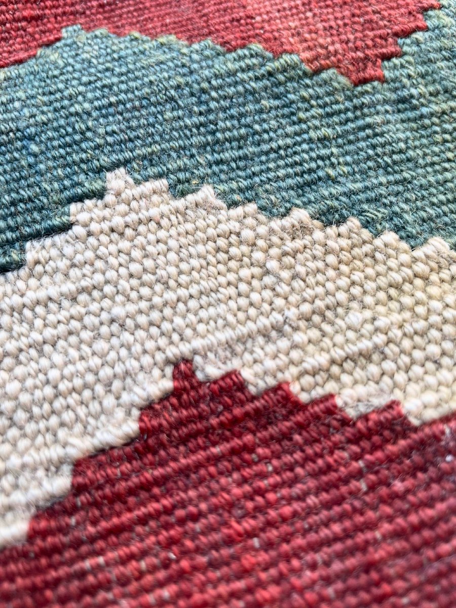 Kilim Caucase. Type Kazakh. Circa 1900. 270 x 107 cm-photo-8