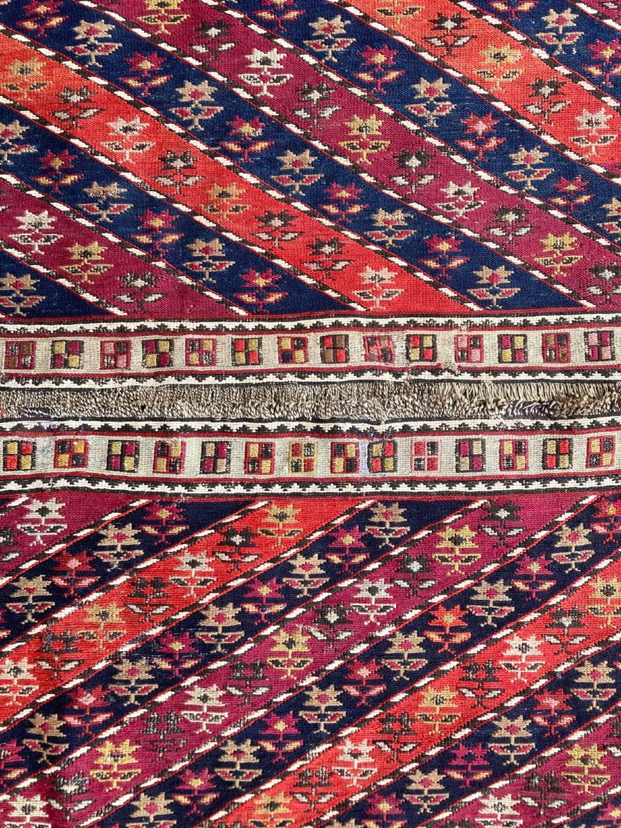 Pair Of Maffrash Shahsaven / Persian Fragments. Circa 1900. 100 X 43 Cm (x2)-photo-2