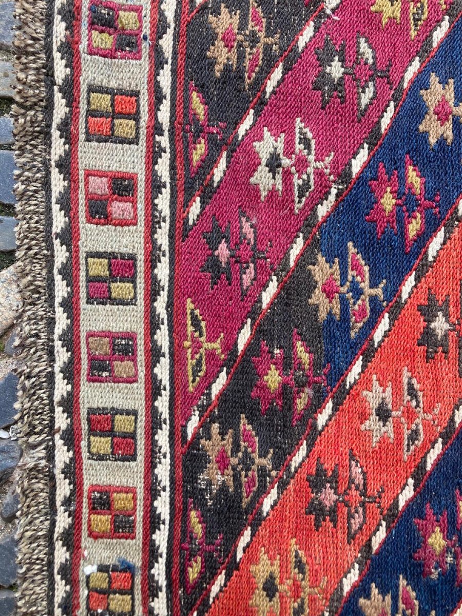Pair Of Maffrash Shahsaven / Persian Fragments. Circa 1900. 100 X 43 Cm (x2)-photo-3