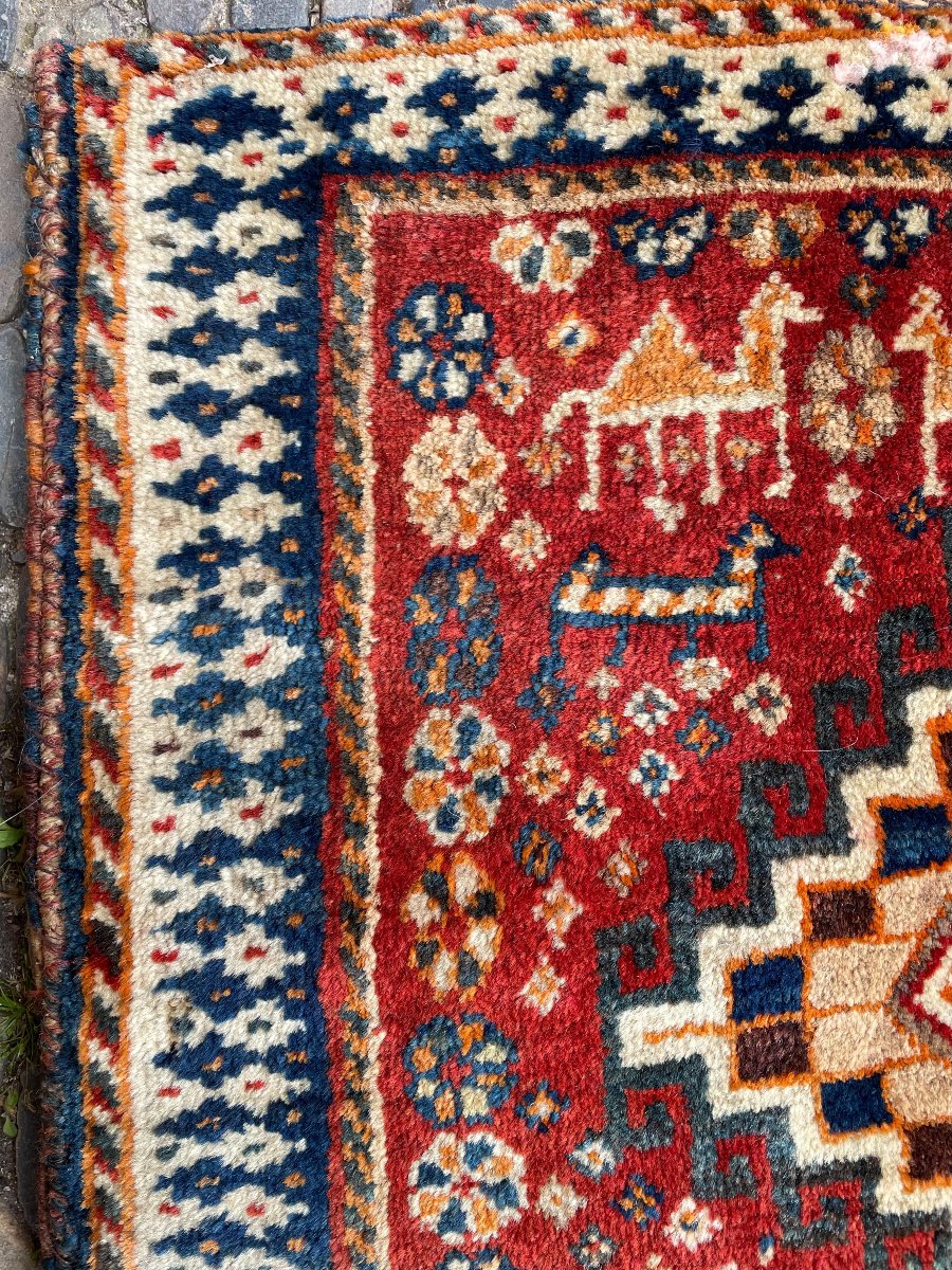 Khorjin. Double sacoche. Qashqai. Perse. Circa 1900. 110 x 52 cm-photo-3
