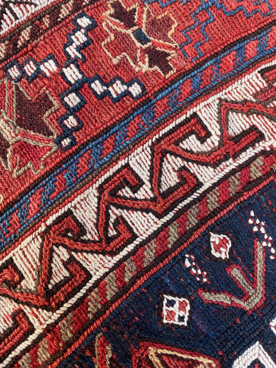 Tapis Khorjin. Bathiyari. Perse. Circa 1880. 102 x 90 cm-photo-4
