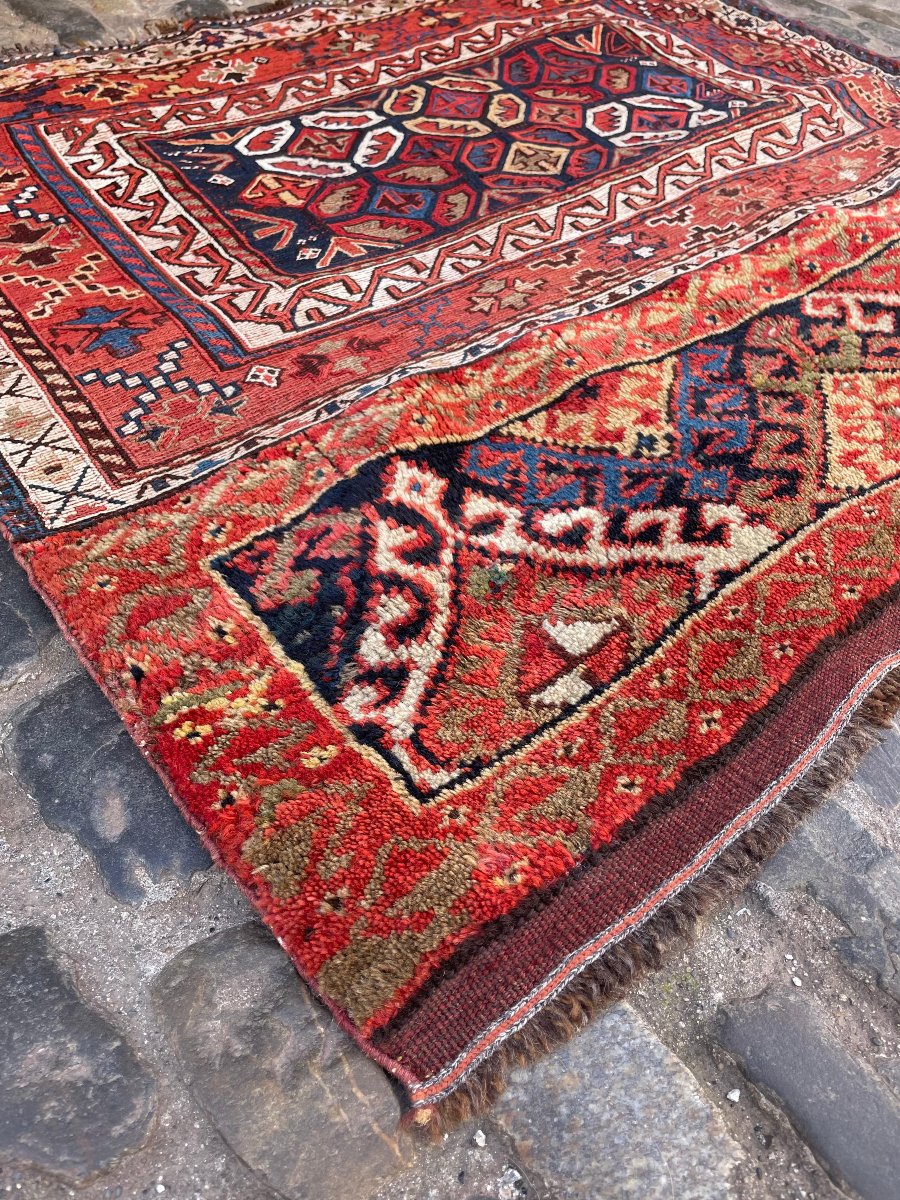 Tapis Khorjin. Bathiyari. Perse. Circa 1880. 102 x 90 cm-photo-3