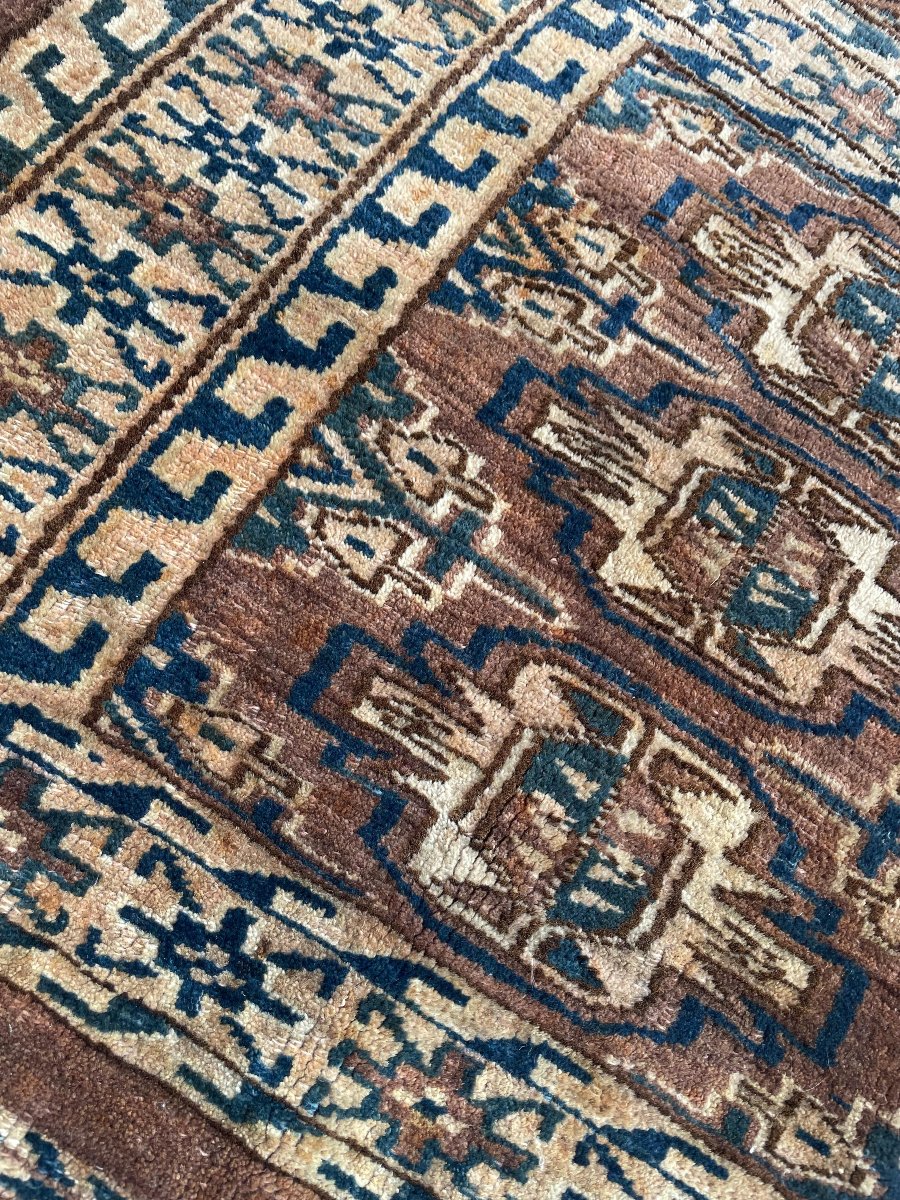 Tapis de selle Yomud Turkmène. Circa 1900. 120 x 76 cm-photo-2