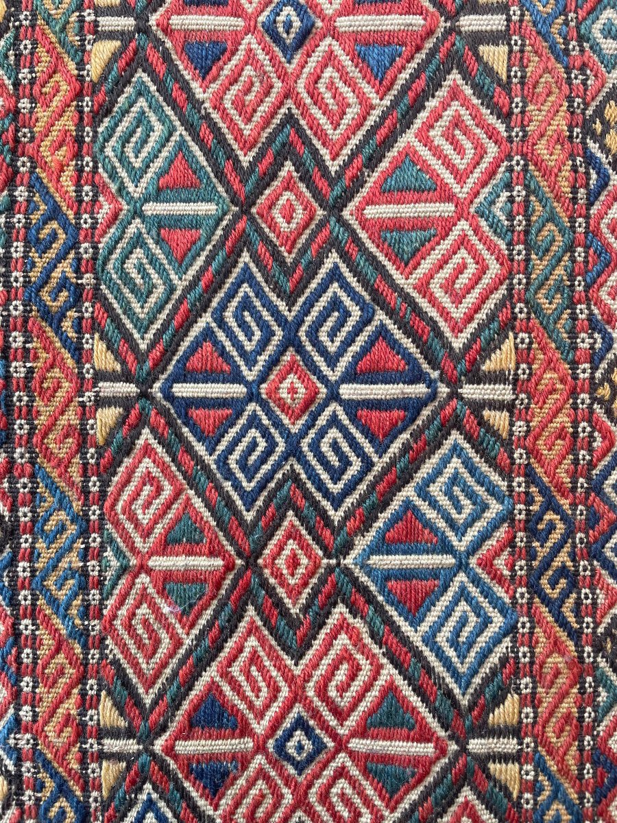 Kilim entièrement brodé. Shahsaven / Perse. Circa 1880. 152 x 110 cm-photo-4