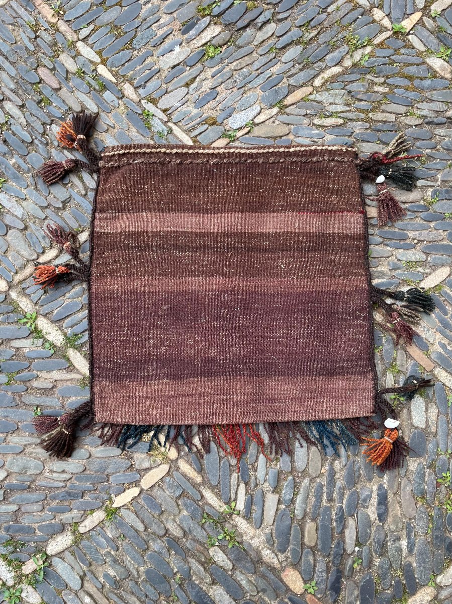 Khorjin/ sacoche-coussin. Qashqai. Perse. Circa 1920. 52 x 50 cm-photo-4
