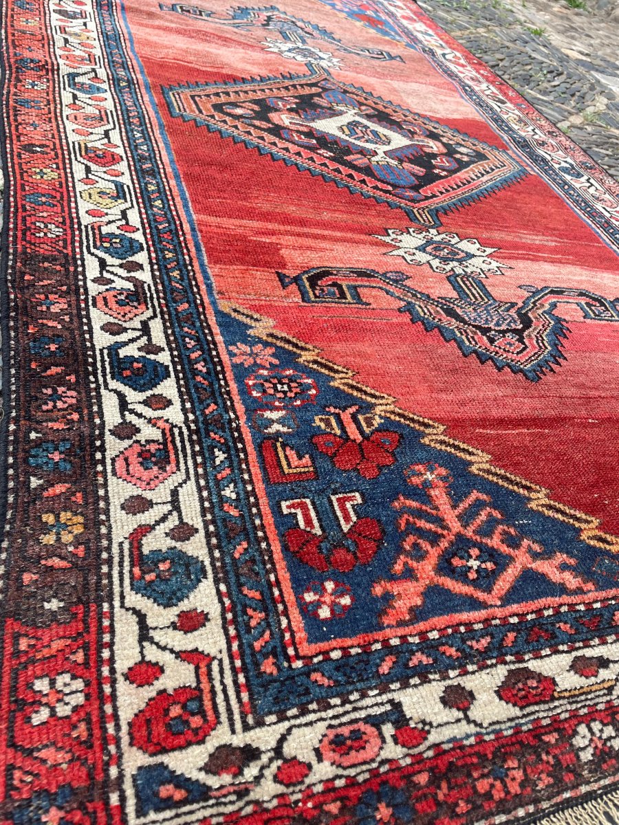 Tapis Yalameh- Qashqai/Lor. Perse. Circa 1920. 195 x 105 cm-photo-4