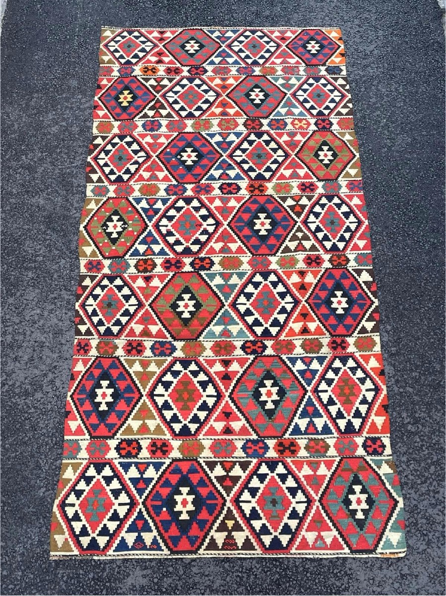 Kilim Shirvan - Caucasus. Circa 1930. 290 X 140 Cm