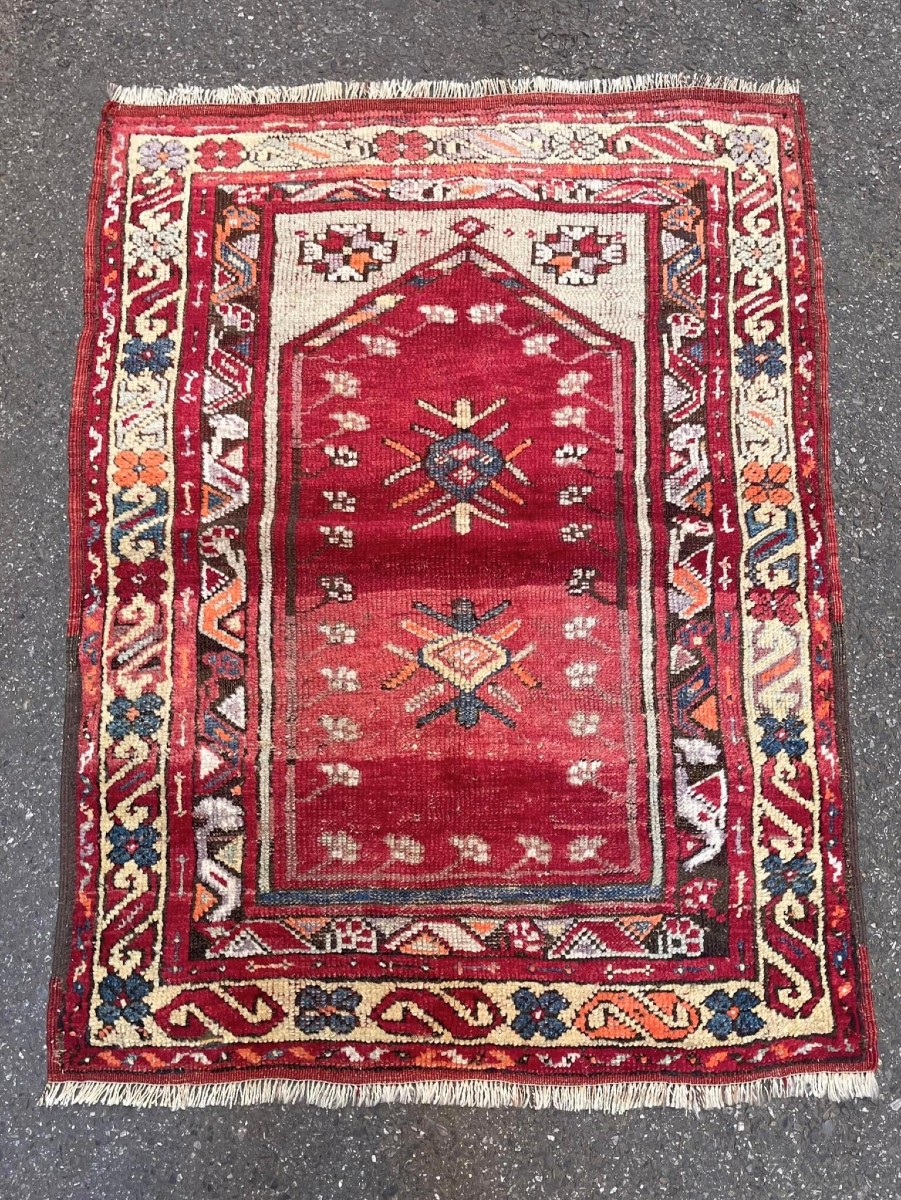 Antique Prayer Rug. Konya. Anatolia. Circa 1880. 125 X 74 Cm