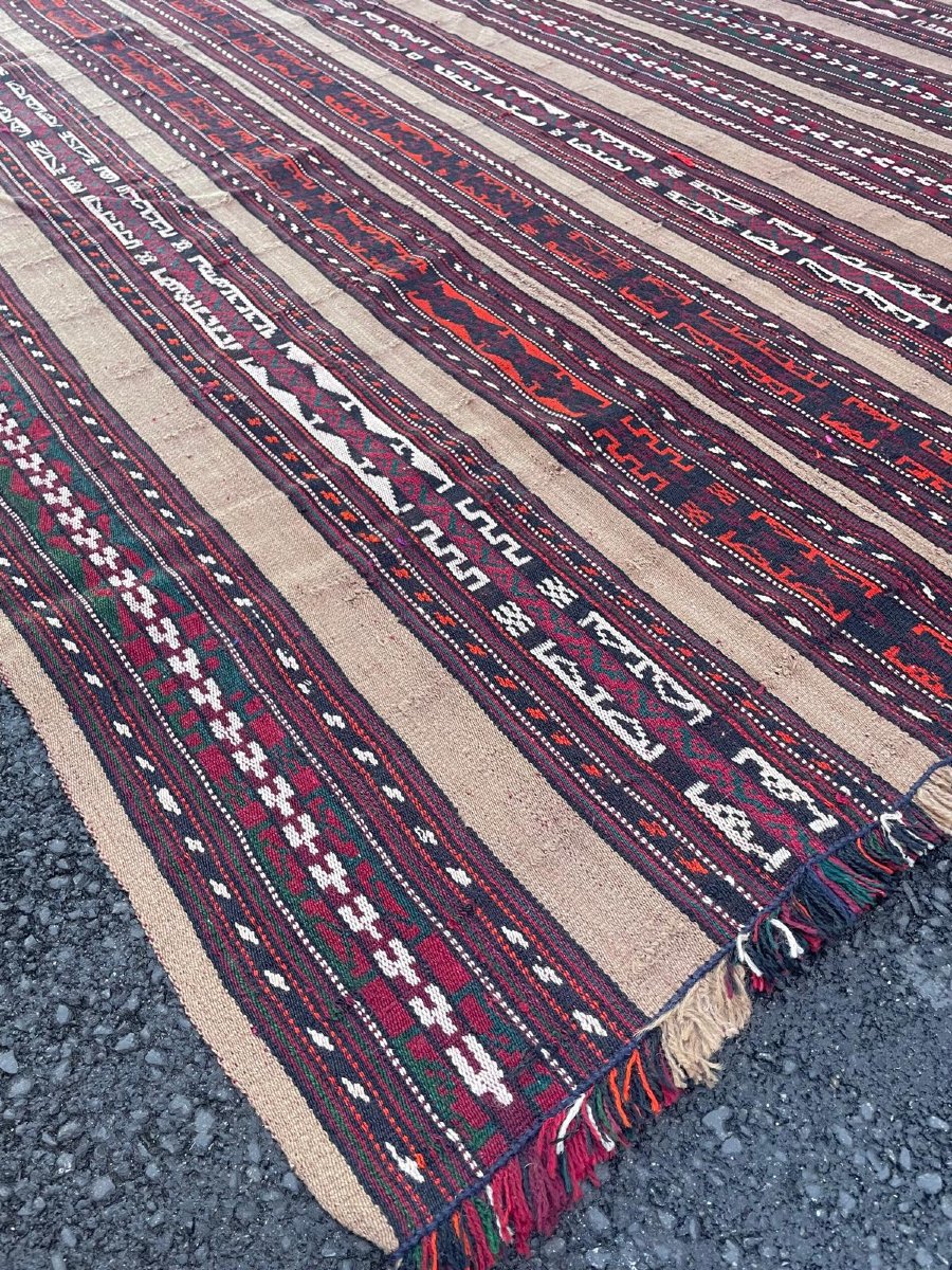 Kilim Shahsaven - Persia. Mid-20th Century.302 X 192 Cm-photo-2