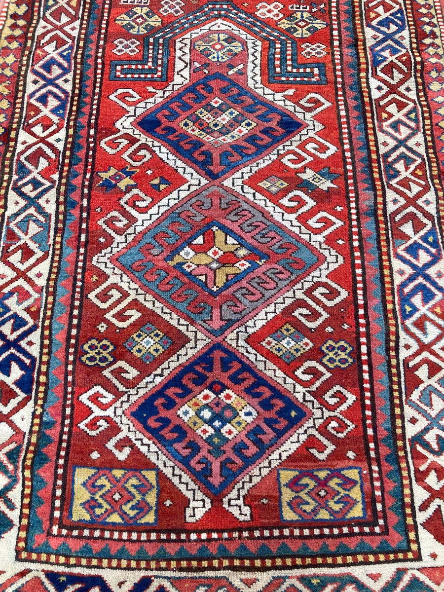 Tapis Kazakh. Caucase. Circa 1880. 165 x 110 cm-photo-2