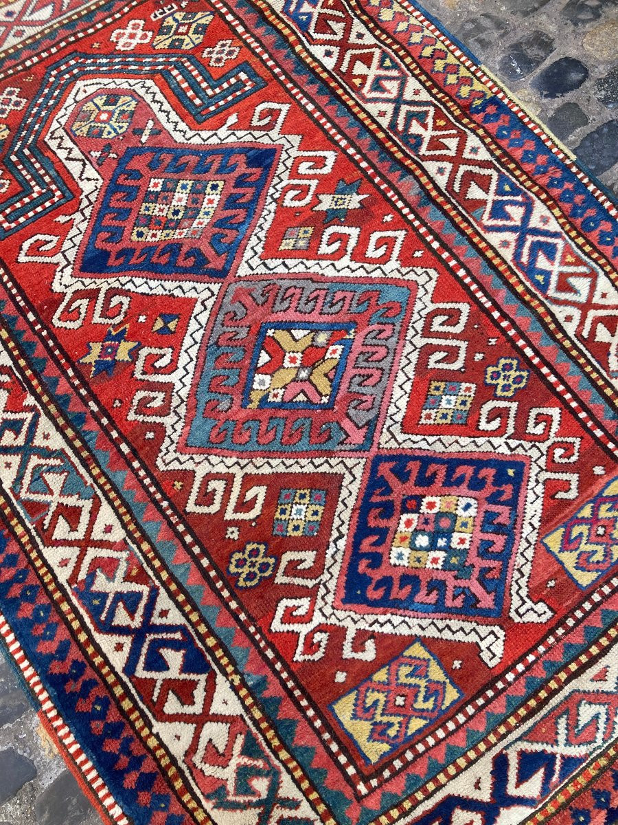 Tapis Kazakh. Caucase. Circa 1880. 165 x 110 cm-photo-3