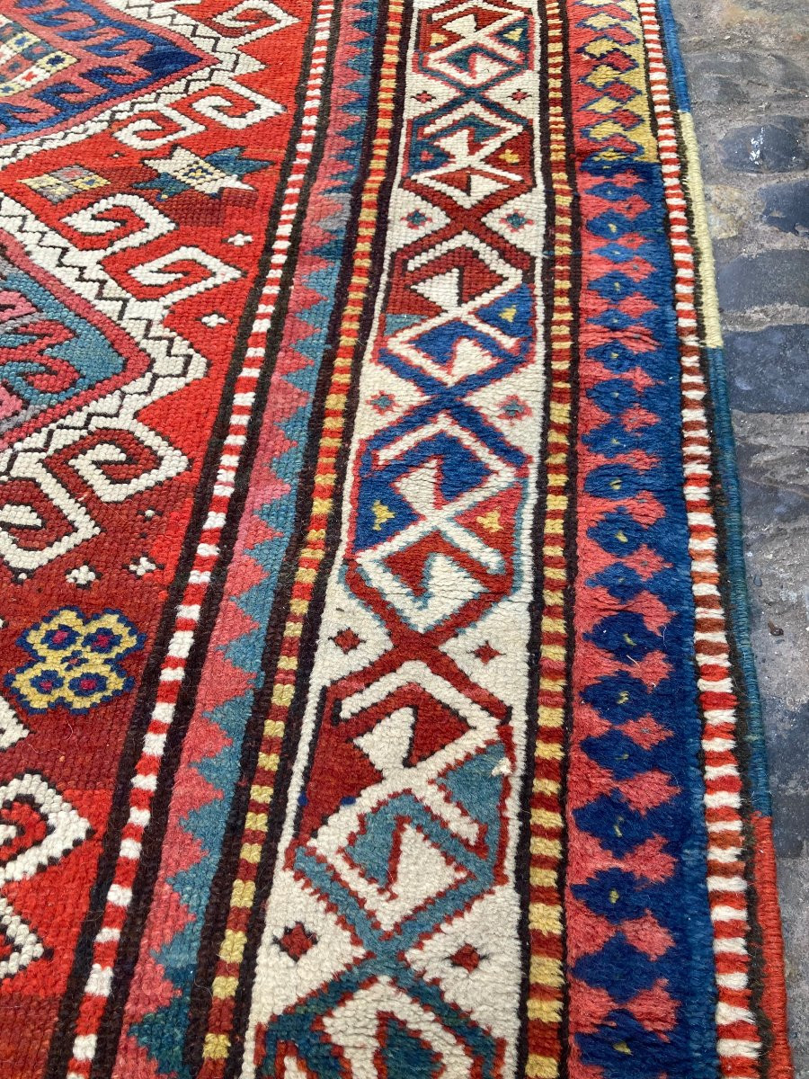 Tapis Kazakh. Caucase. Circa 1880. 165 x 110 cm-photo-2