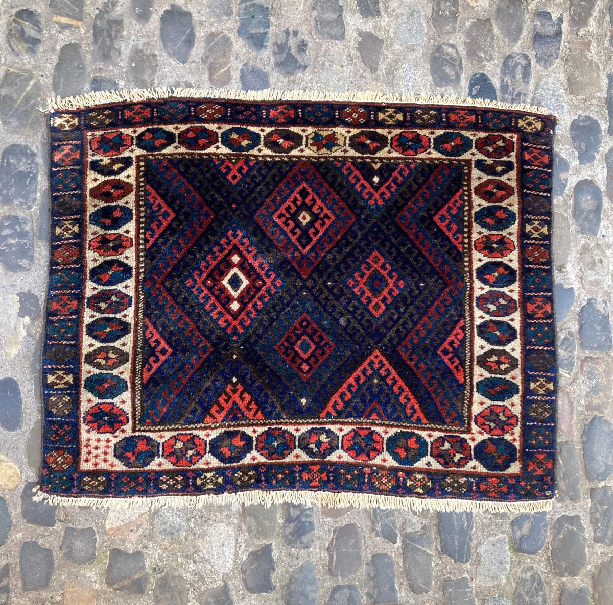 Khorjin / Face de sacoche. Qashqai. Perse. Circa 1900.  100 x 80 cm cm-photo-2