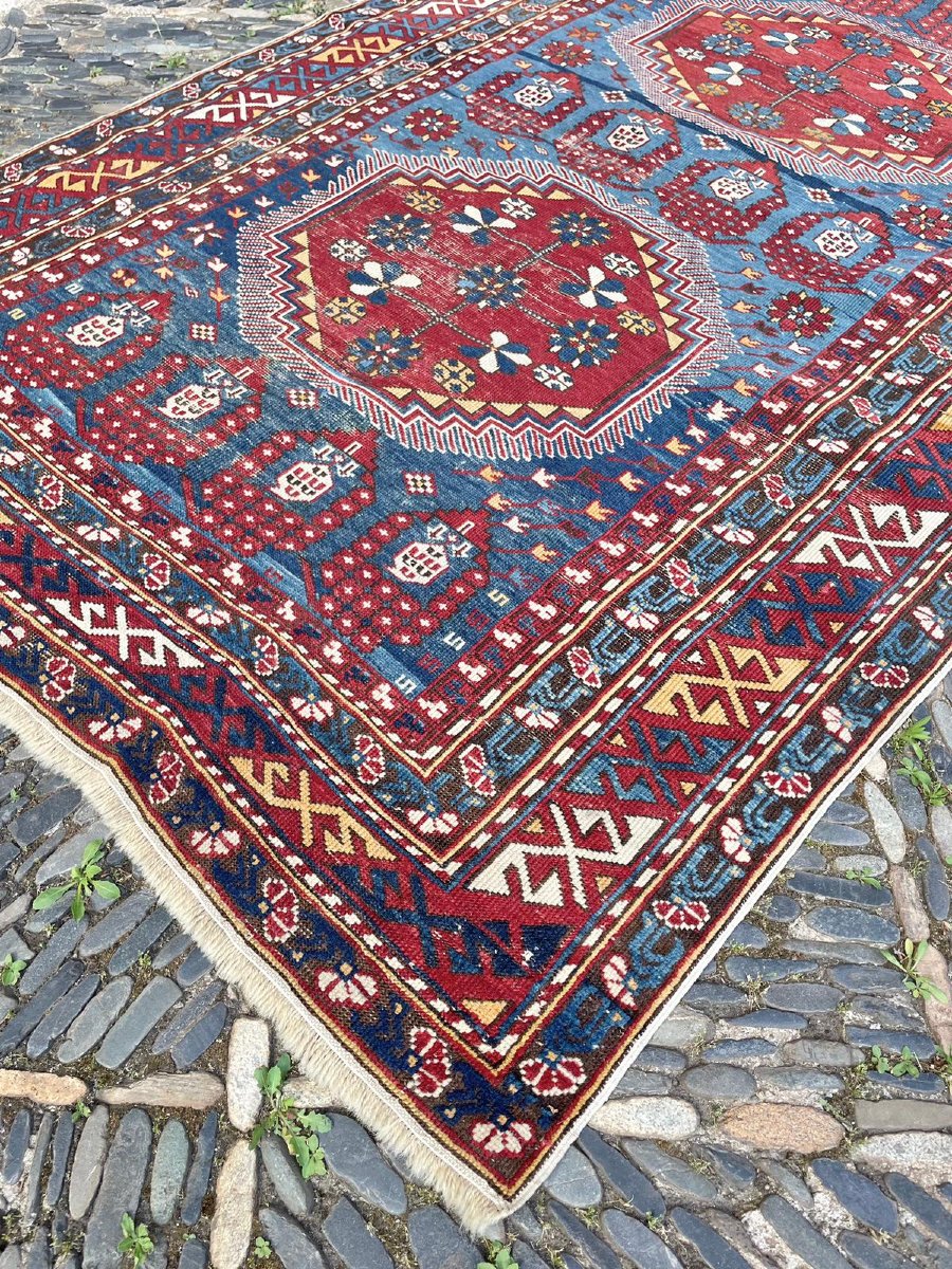 Tapis Kuba. Caucase. Fin 19 ième. 193 x 120 cm-photo-2