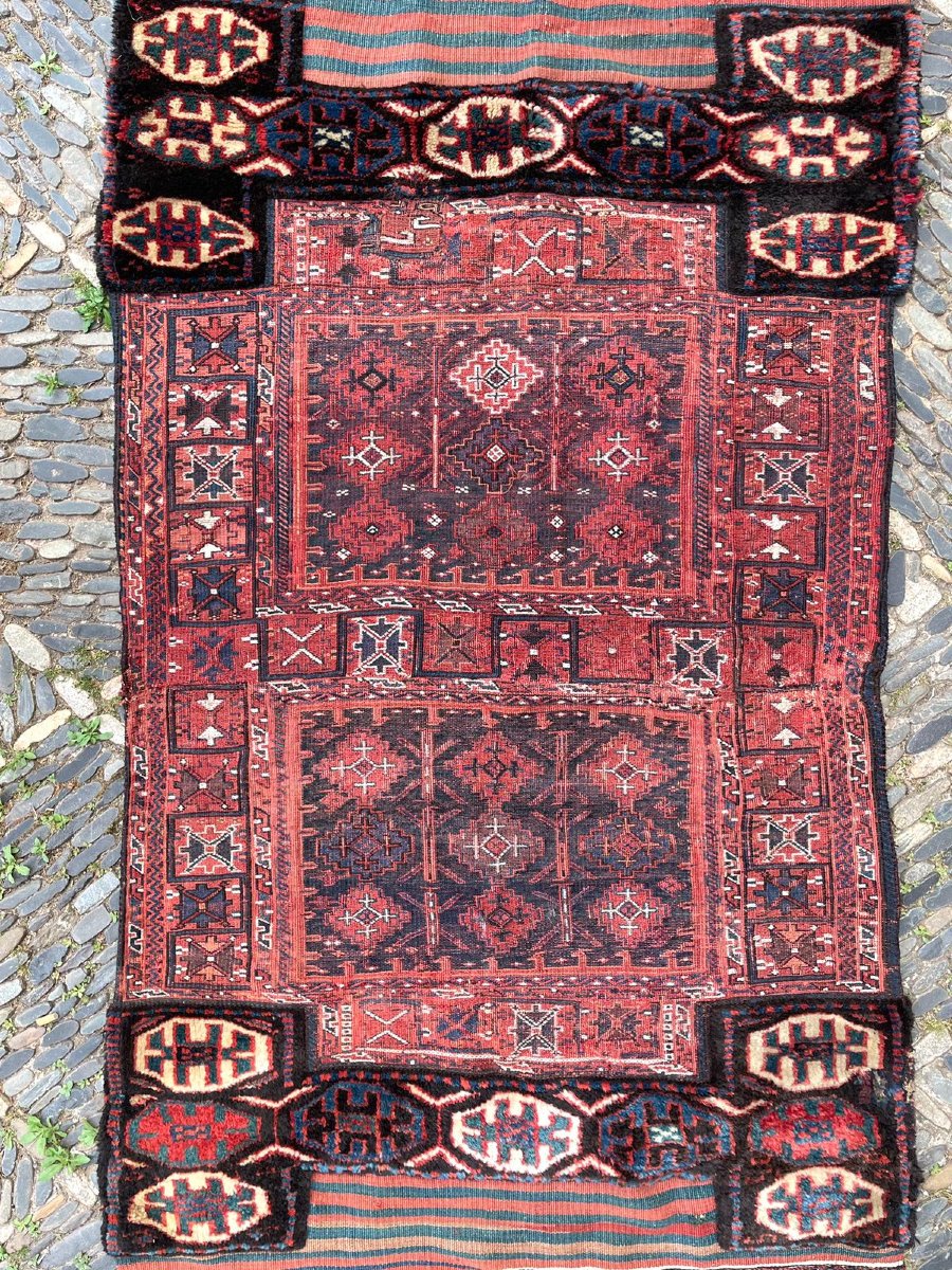 Double Open Dromedary Bag. Bathiyari - Persia. Circa 1880. 230 X 93 Cm-photo-2