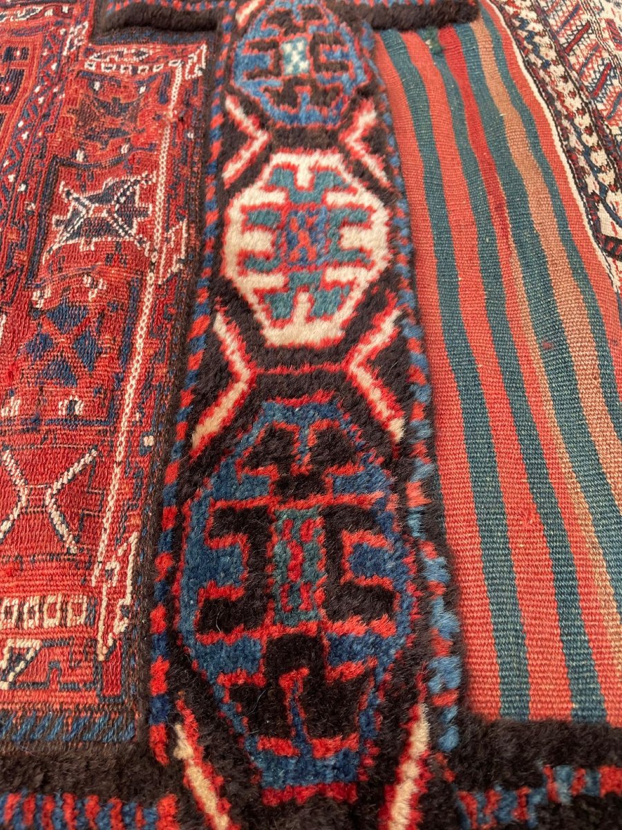 Double Open Dromedary Bag. Bathiyari - Persia. Circa 1880. 230 X 93 Cm-photo-3