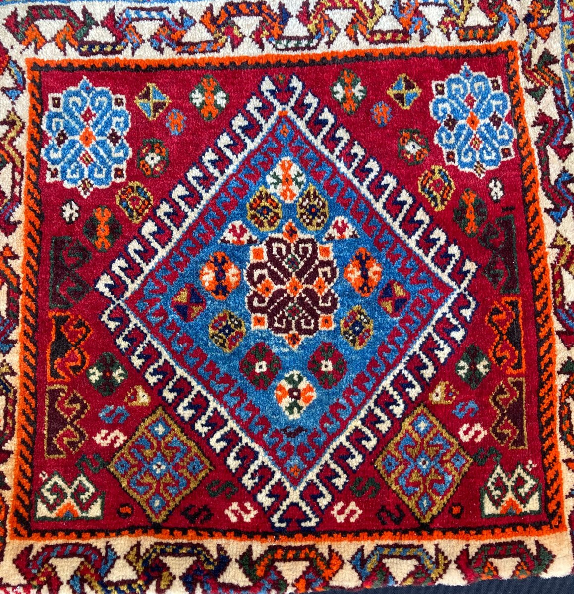 Khorjin (satchel) Qashqai. Persia. Circa 1900. 60 X 60 Cm-photo-2