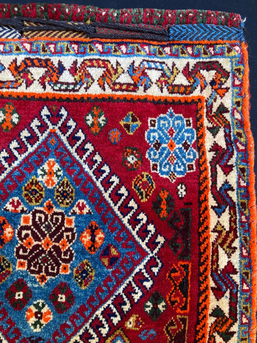 Khorjin (satchel) Qashqai. Persia. Circa 1900. 60 X 60 Cm-photo-3