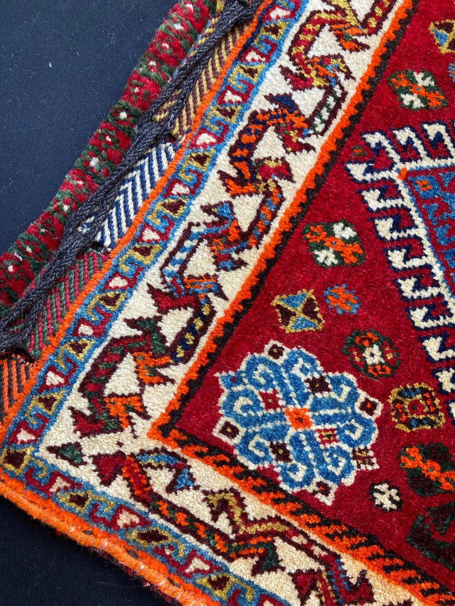 Khorjin (satchel) Qashqai. Persia. Circa 1900. 60 X 60 Cm-photo-4