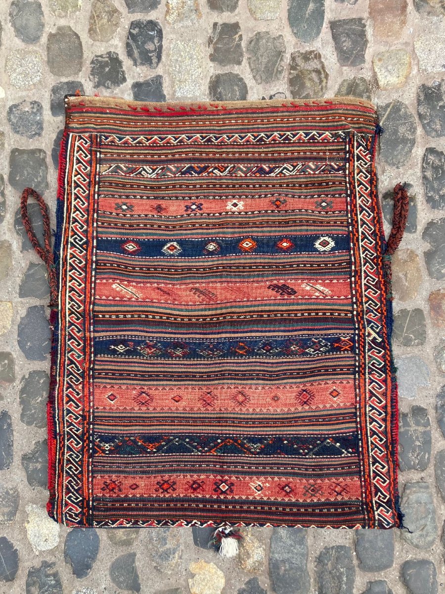 Carpet / Satchel. Persia. Late 19th Century. 97 X 75 Cm-photo-2