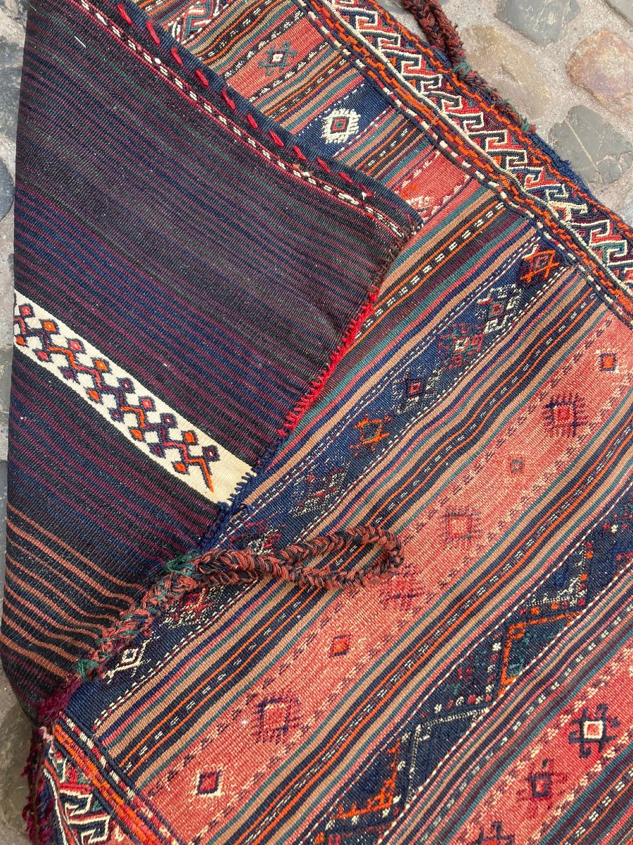 Carpet / Satchel. Persia. Late 19th Century. 97 X 75 Cm-photo-4