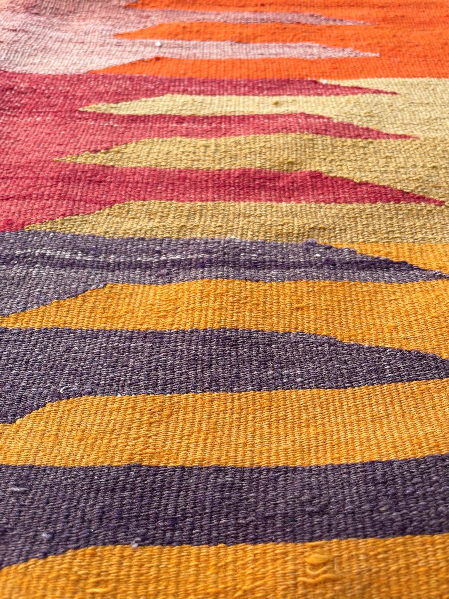 Kilim Parmaklı - Afyon. Anatolia. Circa 1950. 120 X 110 Cm-photo-2