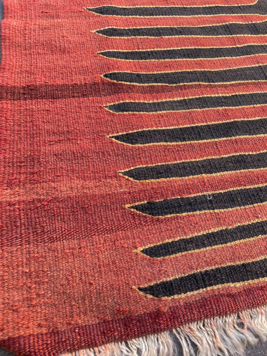 Kilim Afyon - Parmaklı. Anatolia. Mid-20th Century. 97 X 95 Cm-photo-2