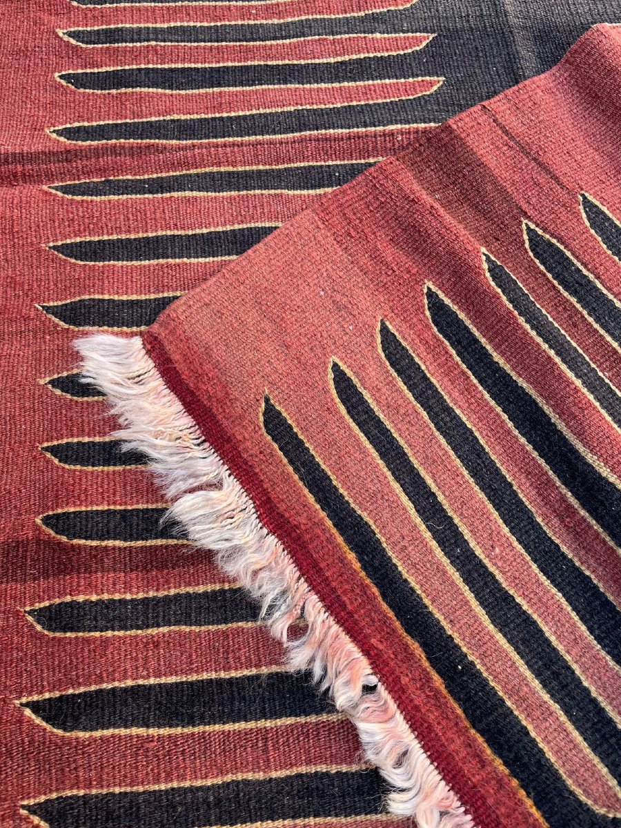 Kilim Afyon - Parmaklı. Anatolia. Mid-20th Century. 97 X 95 Cm-photo-3
