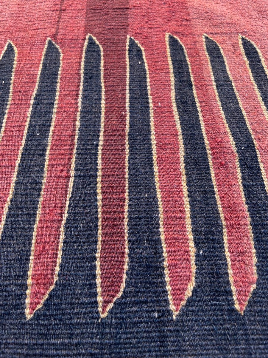 Kilim Afyon - Parmaklı. Anatolia. Mid-20th Century. 97 X 95 Cm-photo-4