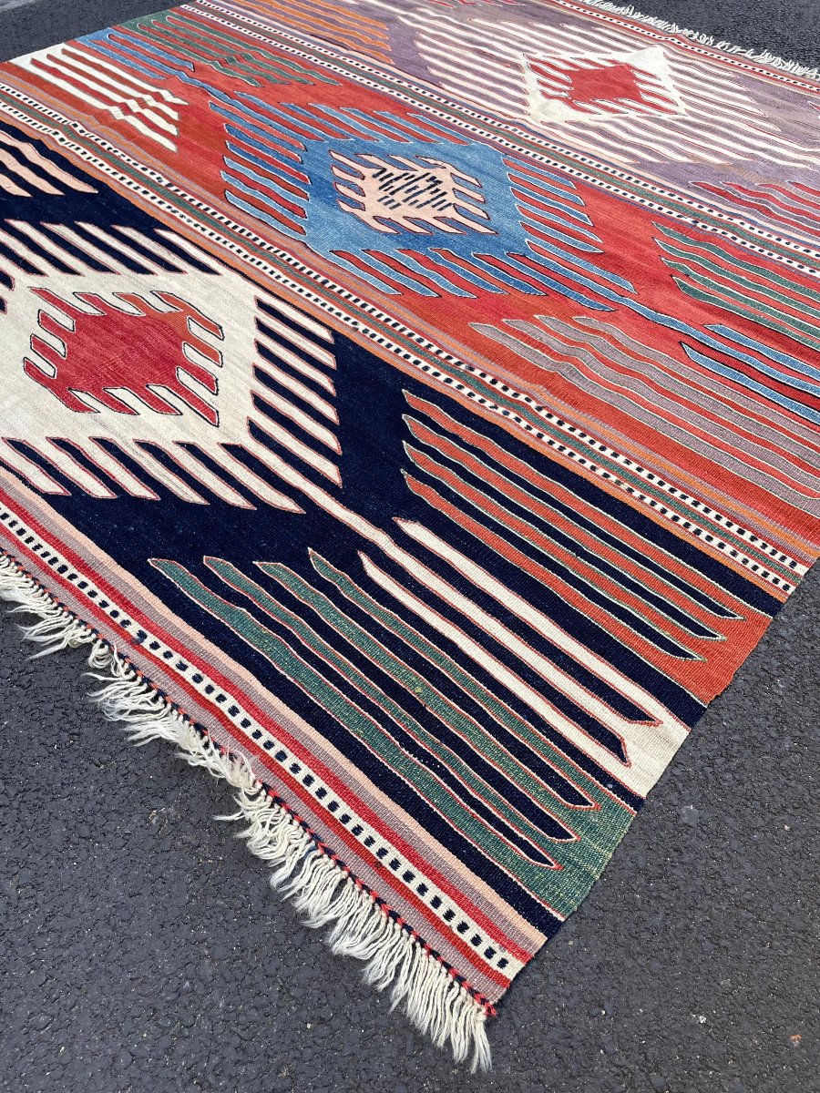 Kilim Parmaklı - Afyon. Anatolie. Circa 1980. 205 x 195 cm-photo-2