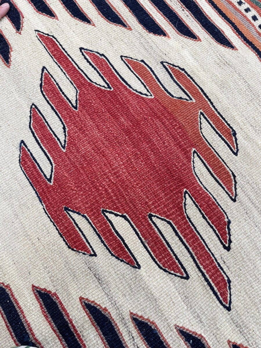 Kilim Parmaklı - Afyon. Anatolie. Circa 1980. 205 x 195 cm-photo-8