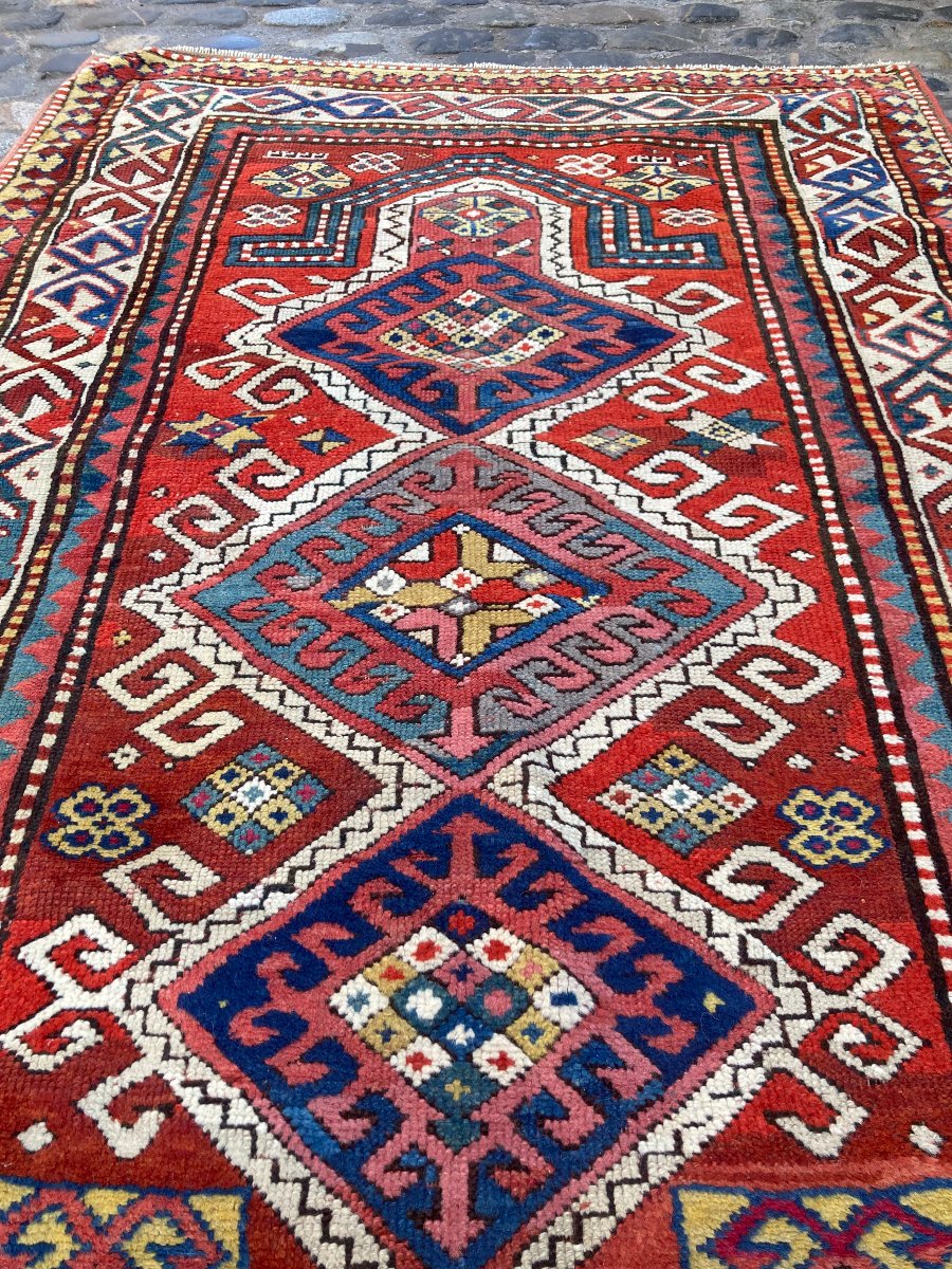 Kazakh Rug. Caucasus. Circa 1880. 165 X 110 Cm-photo-3