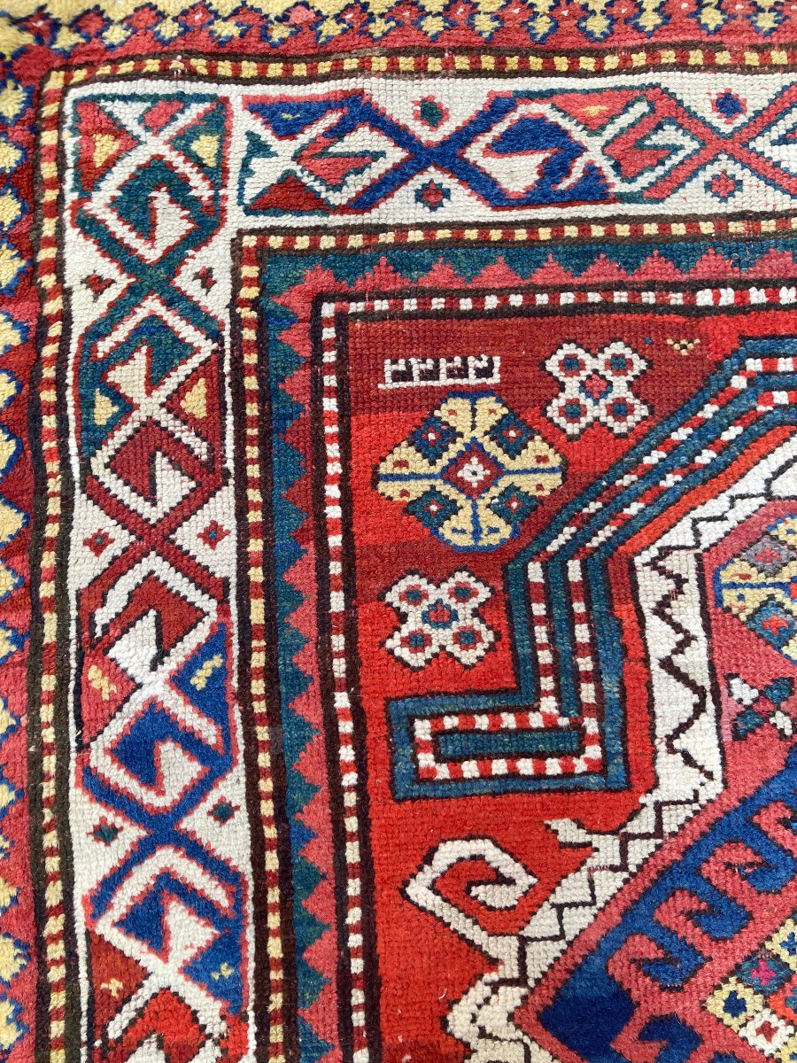 Kazakh Rug. Caucasus. Circa 1880. 165 X 110 Cm-photo-1