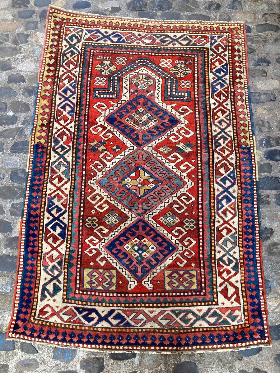 Kazakh Rug. Caucasus. Circa 1880. 165 X 110 Cm