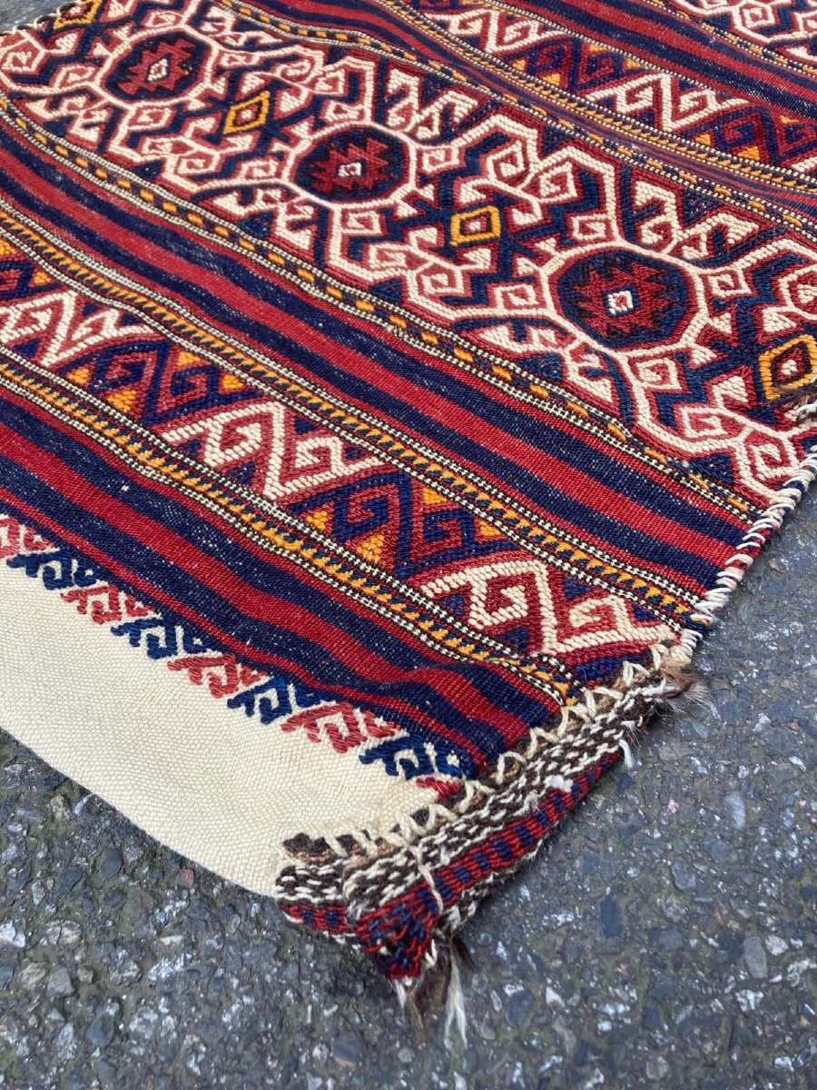 Cuval ( Cereal Bag ). Antalya - Anatolia. Mid 20th Century. 127 X 65 Cm-photo-4