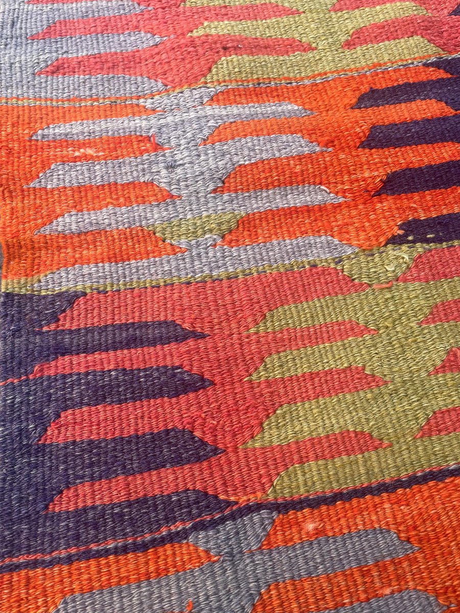 Kilim Parmaklı - Afyon. Anatolie. Circa 1970. 94 x 92 cm-photo-3